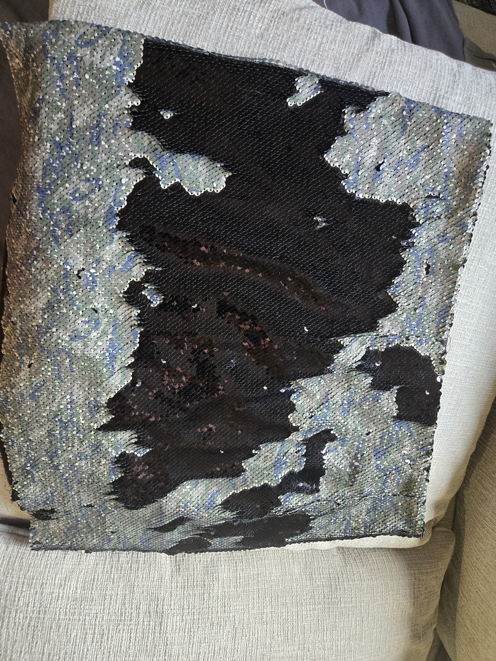 Free People Sequin Reversible Black and Iridescent Mini Skirt
